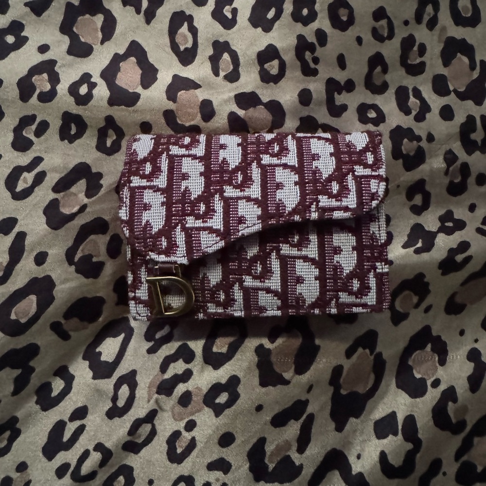 Dior Red Leather Card Holder